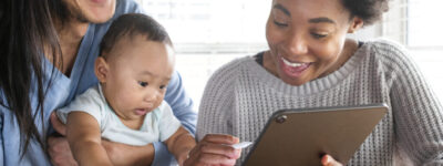 Multiethnic family planning their son savings plan